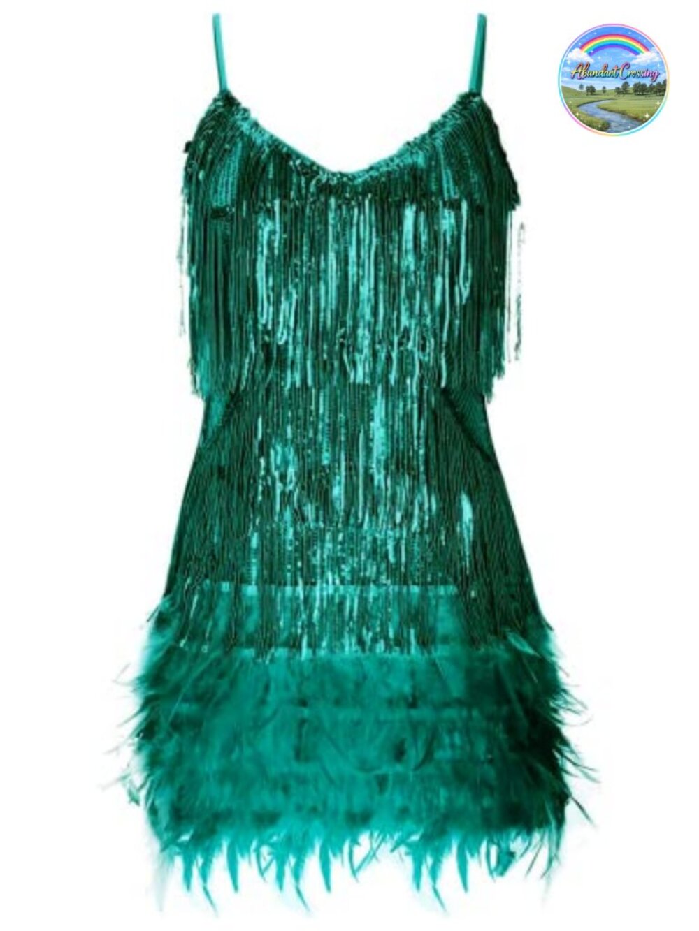 1920s Flapper Sequin Mini Cocktail Dress with Fringe